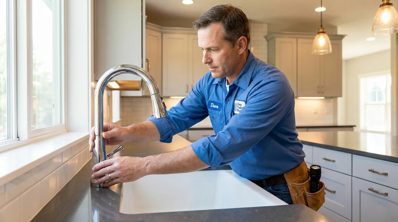 Kitchen faucet installation by Johns Plumbing LLC in Killdeer