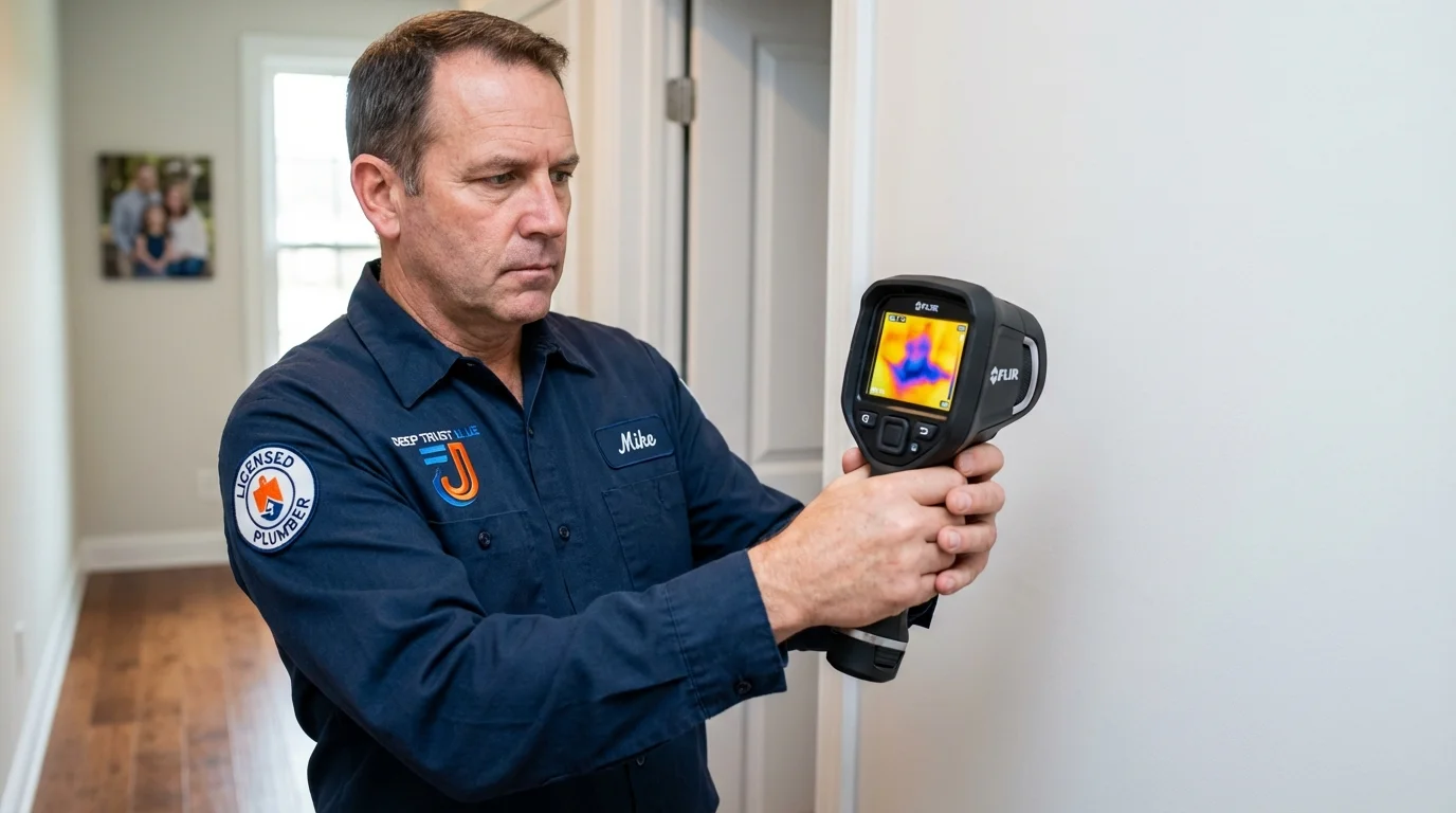 Thermal imaging leak detection by Johns Plumbing LLC in Killdeer